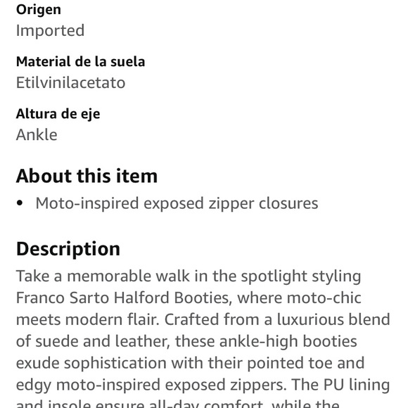 Franco Sarto Women’s Halford Ankle Boot - Picture 6 of 14